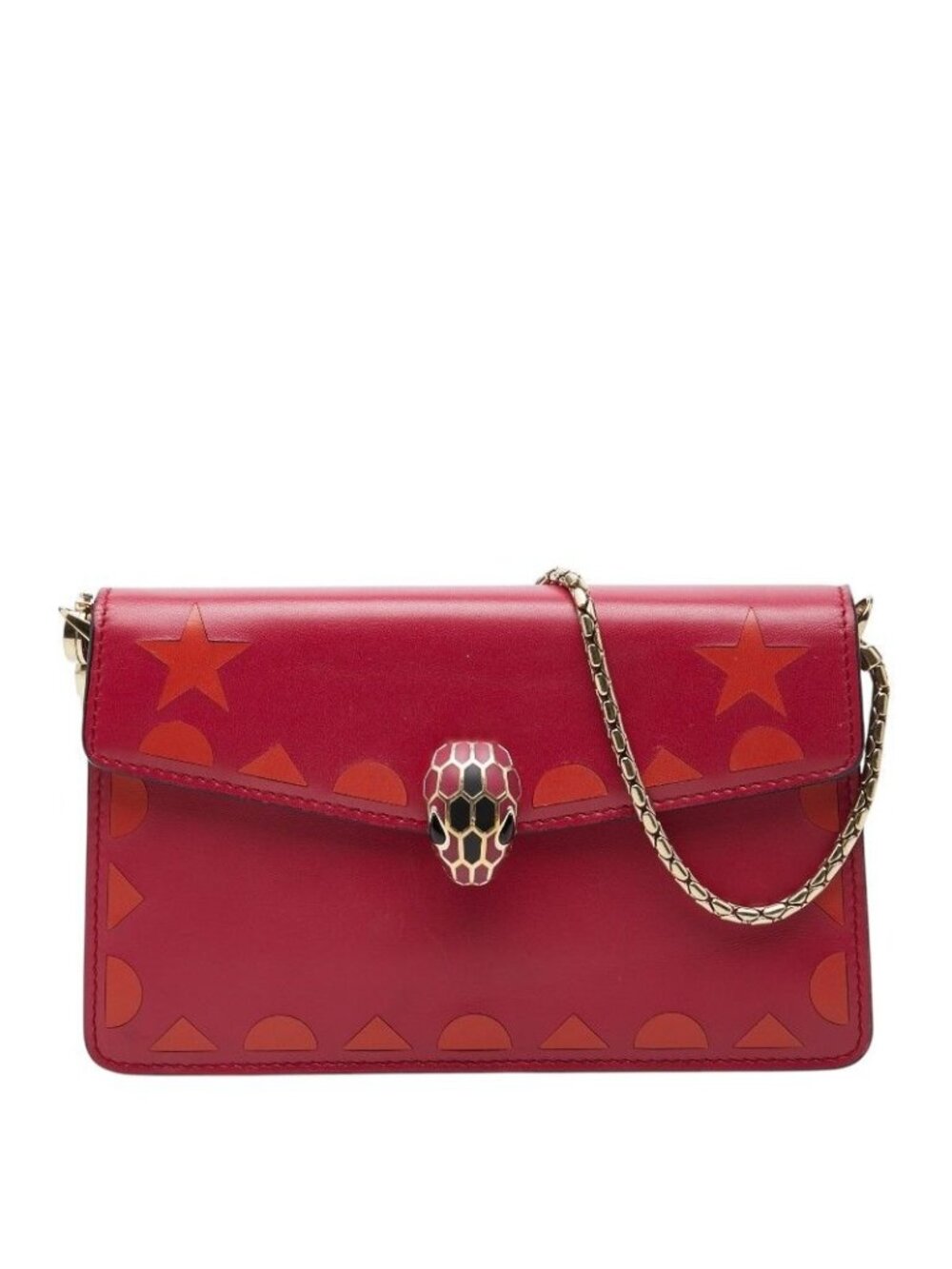 Bvlgari Serpenti Forever Chain Handbag Pink Leather